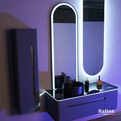 Jorno Шкаф пенал Shine 33/125 антрацит Shi.04.125/P/A – фотография-3