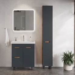 Onika Мебель для ванной Айленд 70 графит/дуб крафт – фотография-5