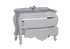Demax Тумба с раковиной "Афины 120" белая ретро – фотография-7