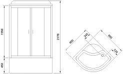 Royal Bath Душевая кабина 90x90 RB 90BK4-MM – фотография-4
