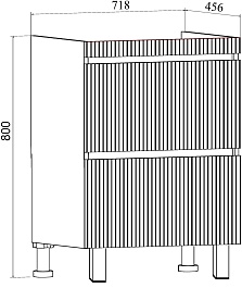 Runo Мебель для ванной Модена 75 белая с зеркалом Руан 80 – фотография-13