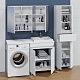 СанТа Мебель для ванной под стиральную машину Марс 130 R 2 двери белая – фотография-23