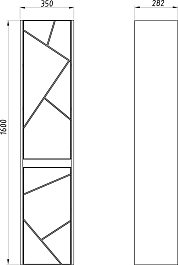 ASB-Mebel Шкаф пенал Диана 35 подвесной белый/дуб янтарный – фотография-3