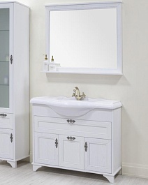 Акватон Мебель для ванной "Идель 105" дуб белый, рак. America – фотография-1