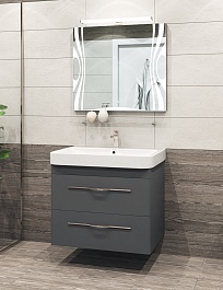 Vigo Мебель для ванной Roberta 2-800 графит – фотография-8