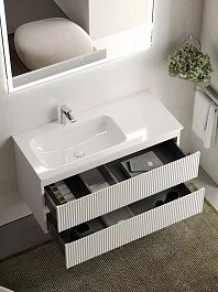 Sancos Тумба с раковиной Snob R 100 bianco раковина Grace 101 L CN7014 – фотография-6