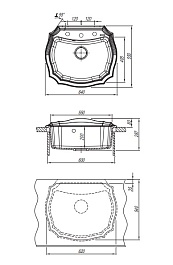 Florentina Мойка гранитная Эмилия 640 жасмин – фотография-2