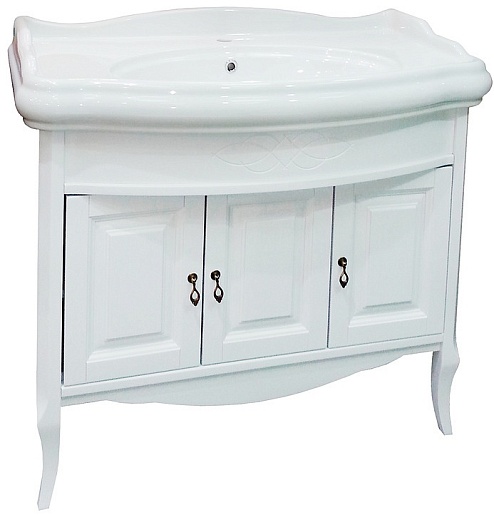 Opadiris Мебель для ванной Лоренцо 100 белая – картинка-3