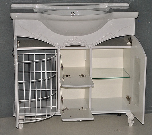 Атолл Тумба с раковиной "Мастер и Маргарита" белая – картинка-3