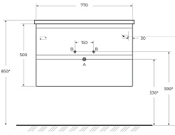 BelBagno Тумба под раковину Albano-Cer 80 подвесная Rovere Vintage Bianco – фотография-9