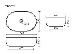 Ceramicanova Мебельная раковина Element 54 CN5023 белая – фотография-3