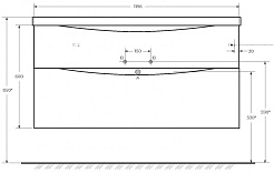 BelBagno Тумба под раковину Marino-H60 120 подвесная Bianco Lucido – фотография-9