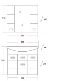 Onika Мебель для ванной Балтика 80 – фотография-6