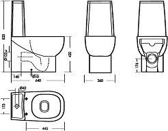 Sanita Luxe Унитаз-компакт Infinity mono DM с микролифтом – фотография-11