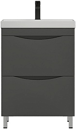 Corozo Тумба под раковину Лиана 60 дуб/графит – фотография-3