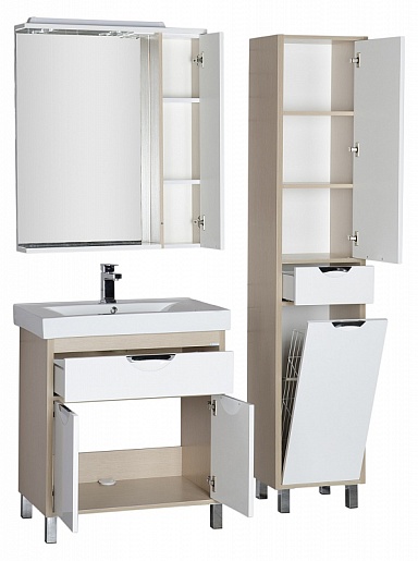 Aquanet Тумба с раковиной "Гретта 75" дуб – картинка-7