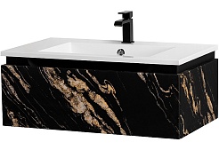 Cezares Тумба с раковиной Slider 80 с 2 ящиками подвесная чёрный фьюжн – фотография-14