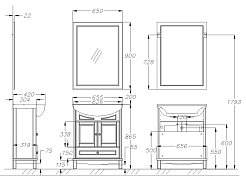 Opadiris Мебель для ванной Омега 65 белая матовая – фотография-5