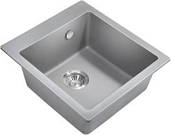 Milacio Мойка кухонная Murcia 46 Cuarzo серая металлик – фотография-1