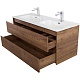 BelBagno Тумба с раковиной Kraft 120 подвесная Rovere Tabacco двойная раковина – картинка-23