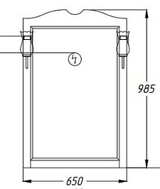 Opadiris Зеркало для ванной Кама 65 орех – фотография-3