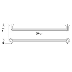 WasserKRAFT Штанга для полотенец "Aller K-1130" – фотография-2