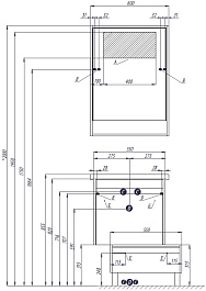 Акватон Тумба с раковиной Капри 60 таксония темная – фотография-6
