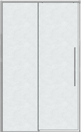 Grossman Душевая дверь в нишу Galaxy 100x195 профиль хром стекло шиншилла – фотография-1