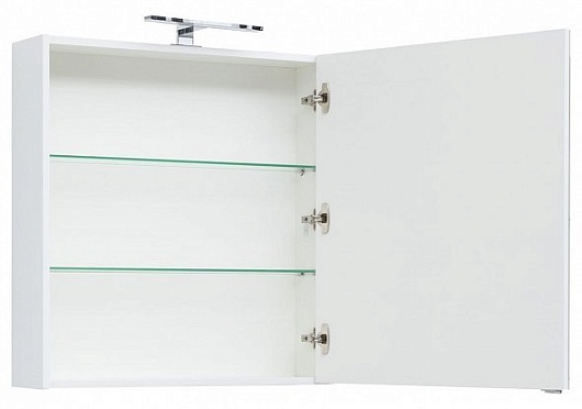 Aquanet Зеркальный шкаф Остин 75 белый – фотография-2