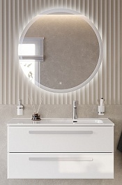 BelBagno Мебель для ванной Eco Cer-N 100 R bianco lucido ручки сатин – фотография-1