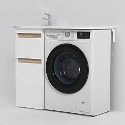 Am.Pm Мебельная раковина над стиральной машиной X-Joy 100 L белая – фотография-4