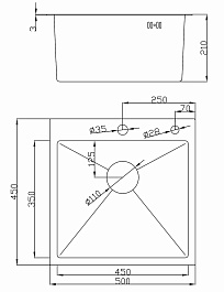 Hoffger Мойка для кухни 5045 Black ECO – фотография-4