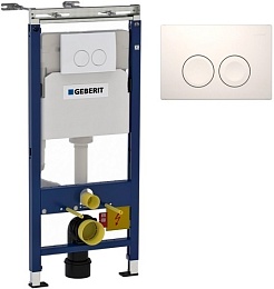 Geberit Система инсталляции Duofix Delta Платтенбау 458.122.11.1 4 в 1 с кнопкой смыва – фотография-1