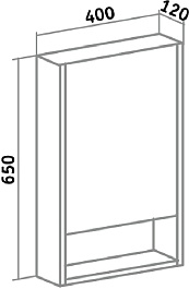 Runo Мебель для ванной Бари 40 R Duo подвесная железный камень/белая – фотография-15