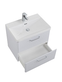 BelBagno Тумба с раковиной Due 50 подвесная Белый металлик ручки Хром полированный – фотография-14