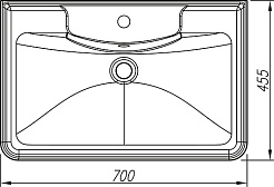 Vivon Раковина мебельная Атлантик 70 – фотография-2