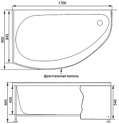 Aquanet Акриловая ванна Augusta L – фотография-8