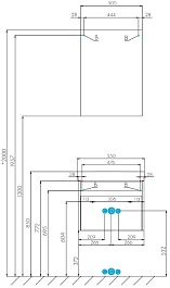 Акватон Тумба с раковиной Марти 55 белый/дуб эндгрейн – фотография-12