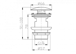 BelBagno Донный клапан BB-SAT-CRM хром – фотография-2