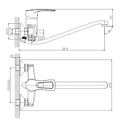 Rossinka Смеситель универсальный "T40-34" – фотография-2