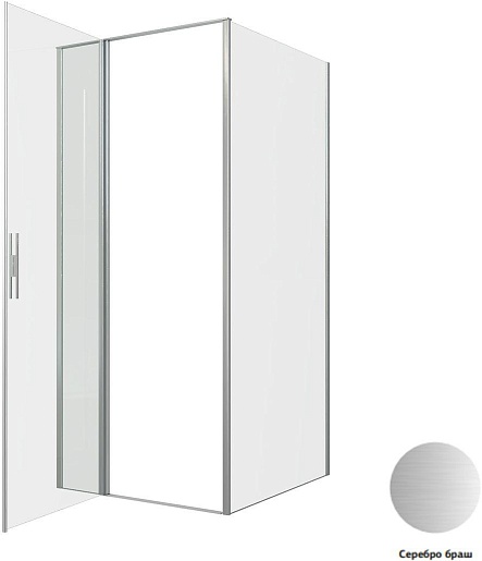 Allen Brau Душевой уголок Priority 90x100 3.31026.BA/3.31047.BA серебро браш – фотография-4