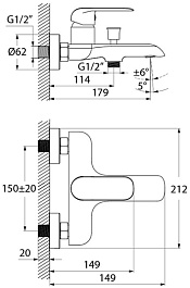 Iddis Смеситель для ванны Calipso CALSB00i02WA – фотография-3