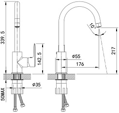 Iddis Смеситель для кухни Cuba CUBBNFJi05 – фотография-5