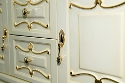 Misty Мебель для ванной Bianco 100 бежевый, сусальное золото – фотография-3