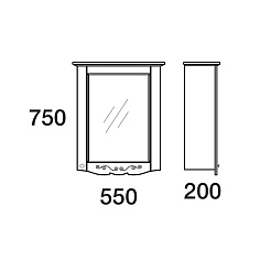 Merkana Мебель для ванной комнаты Гент 55 – фотография-2