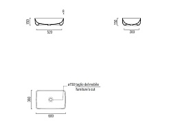 GSI Накладная раковина Pura 888311 60 см – фотография-3