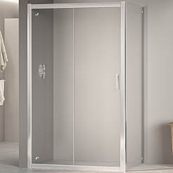 RGW Душевой уголок Passage PA-76 (PA-016 + Z-050-2) 140x90 профиль хром стекло матовое сатинат – фотография-1