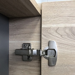 Comforty Шкаф подвесной Таллин 40 белый матовый/дуб натуральный – фотография-3