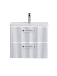 BelBagno Тумба с раковиной Due 50 подвесная Белый металлик ручки Хром полированный – фотография-11