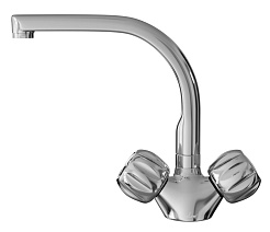 Mixline Смеситель для кухни 1/2 керамический ML02-031 хром – фотография-3